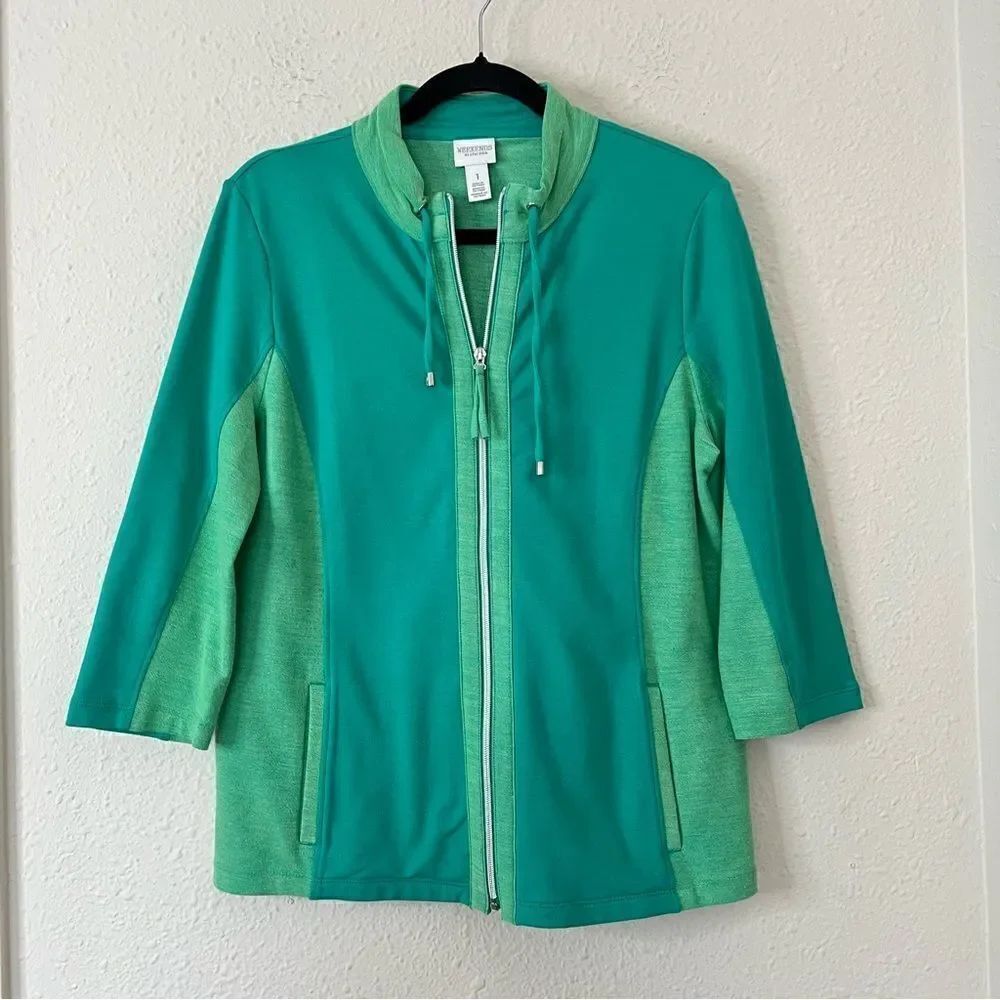 Chico's Weekends Color Twist Zip-Front Jacket - Picture 2 of 6